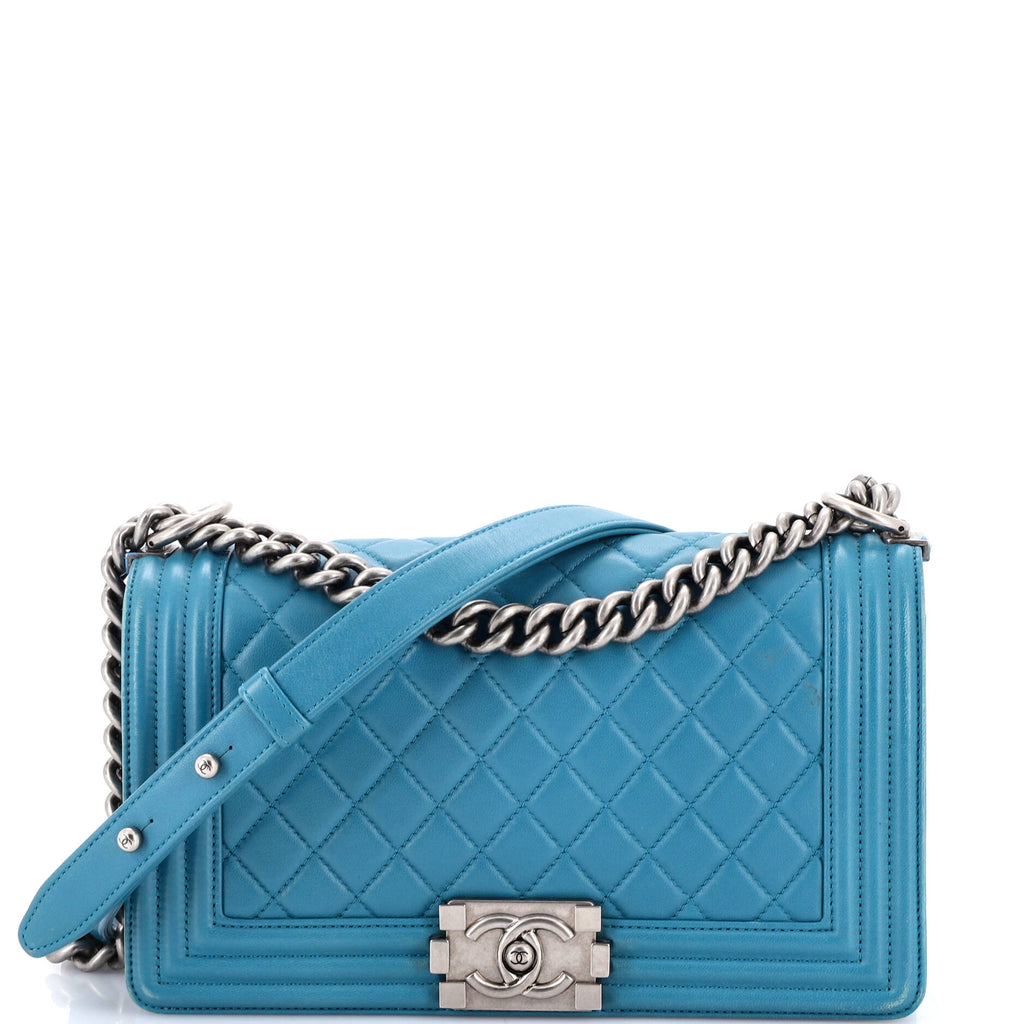 Boy Flap Bag Quilted Lambskin Old Medium