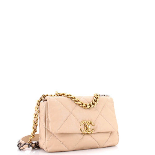 19 Flap Bag Quilted Leather Medium
