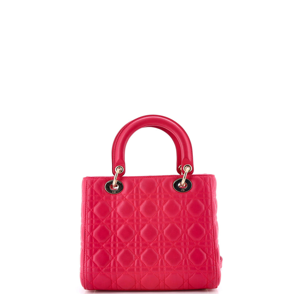 Lady Dior Bag Cannage Quilt Lambskin Medium