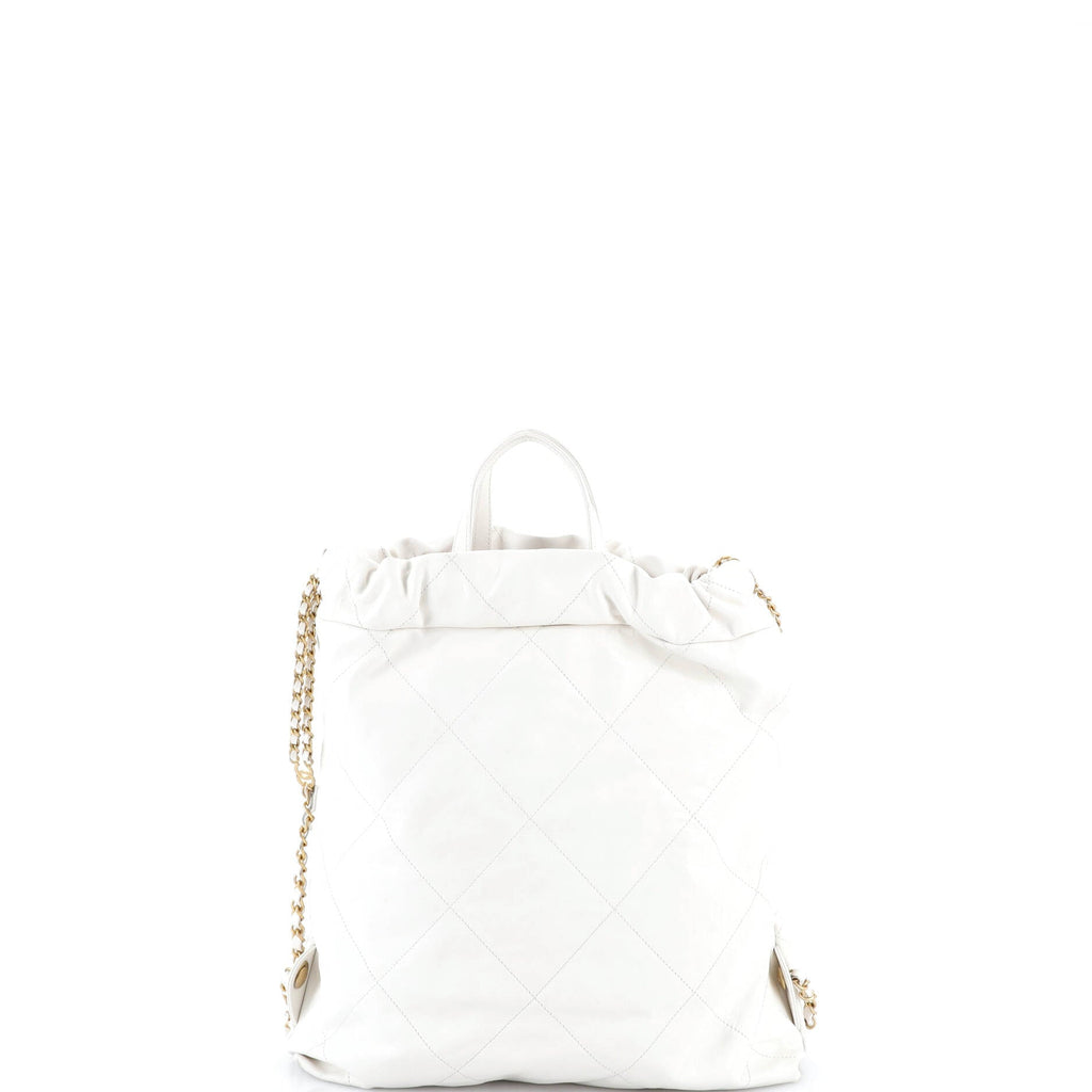 22 Chain Backpack Quilted Calfskin Large