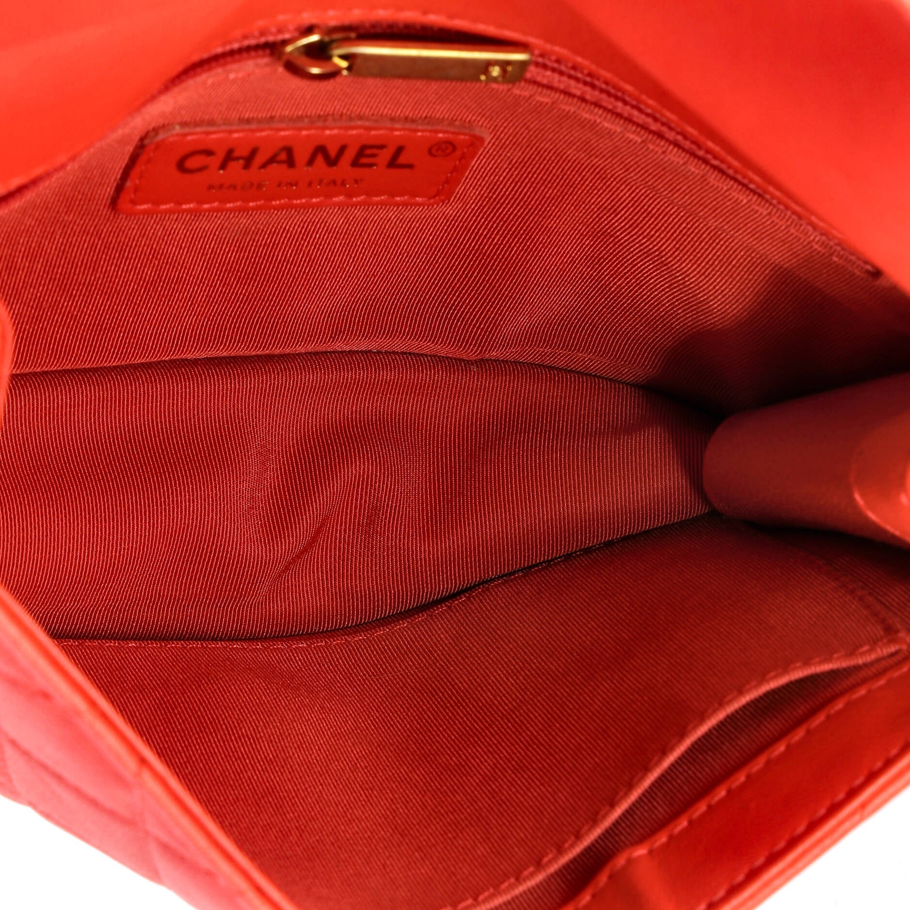 Pearl Chain Flap Bag Quilted Lambskin Medium