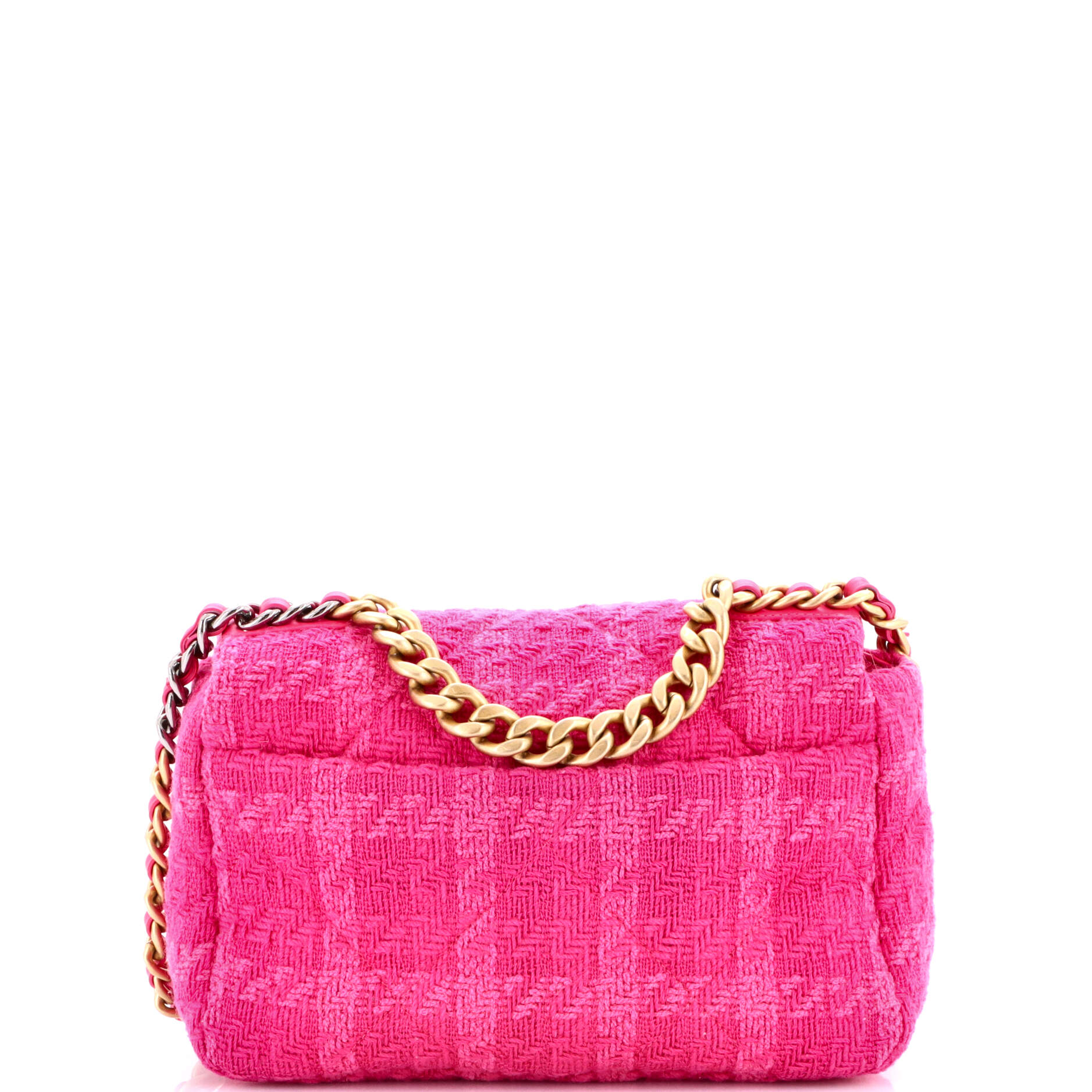 19 Flap Bag Quilted Tweed Medium