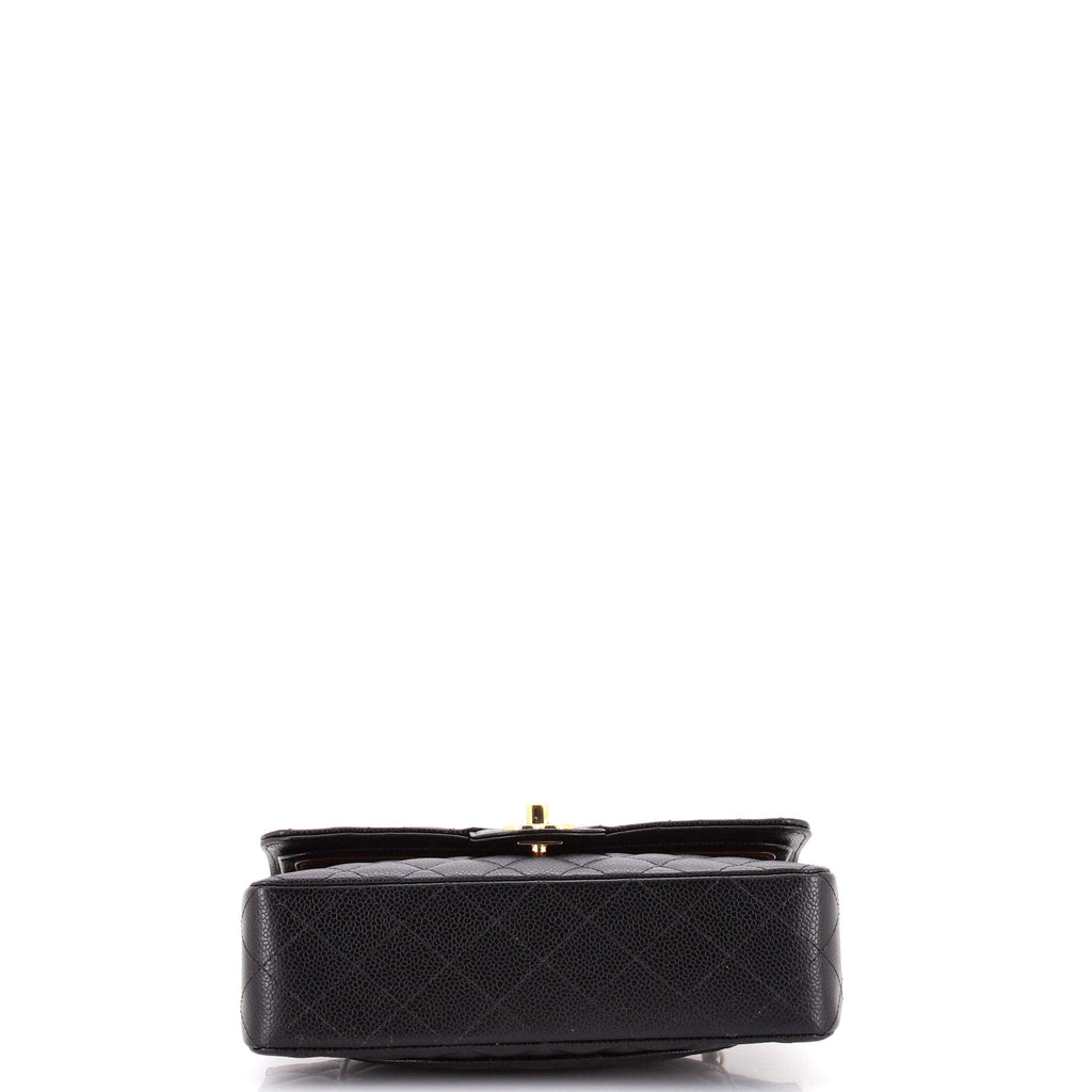 Classic Double Flap Bag Quilted Caviar Small