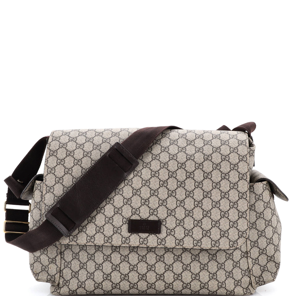 Diaper Bag GG Coated Canvas
