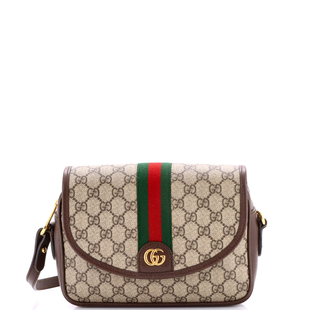 Ophidia Flap Shoulder Bag GG Coated Canvas Small