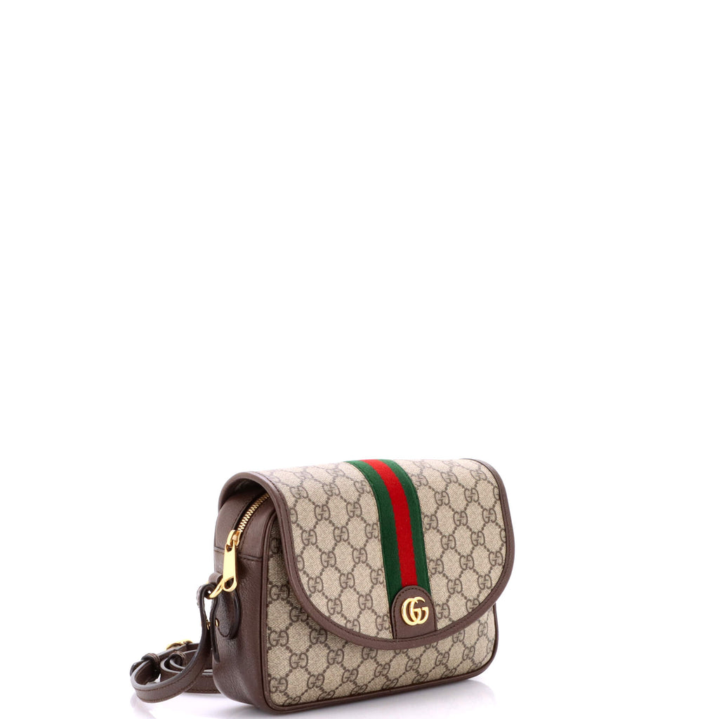 Ophidia Flap Shoulder Bag GG Coated Canvas Small