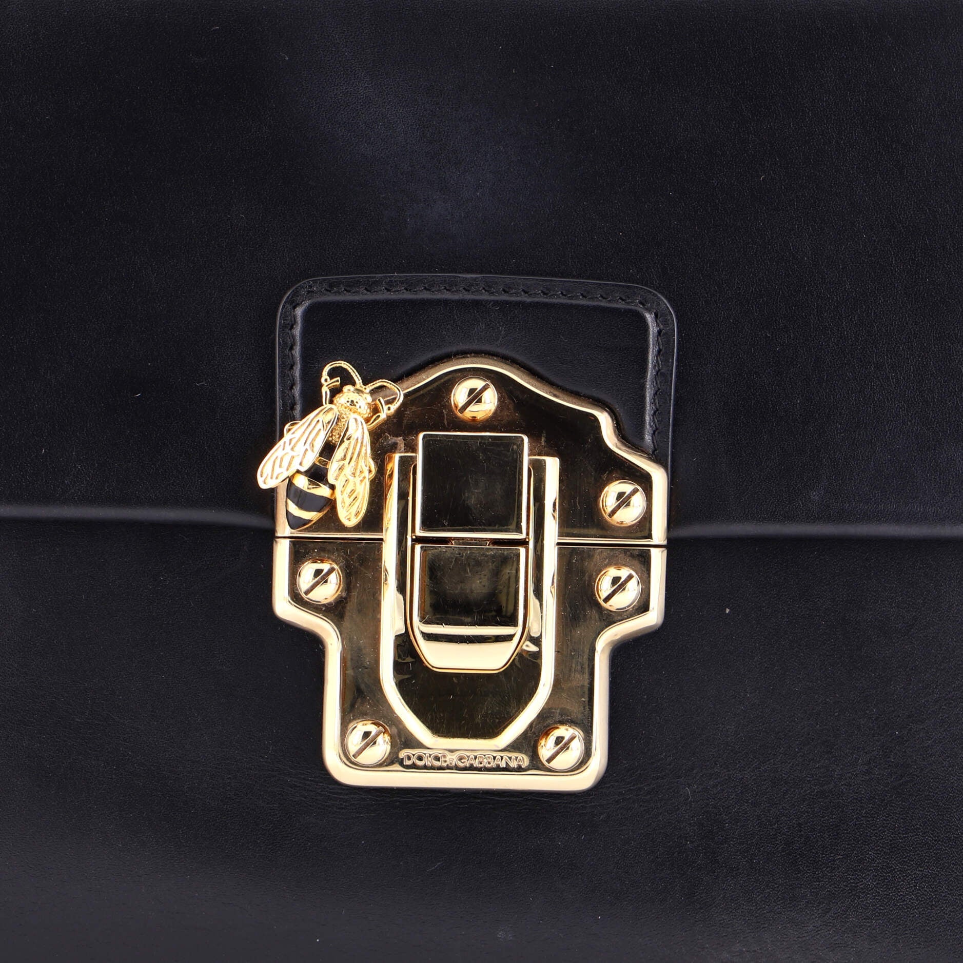 Lucia Chain Flap Bag Leather Large