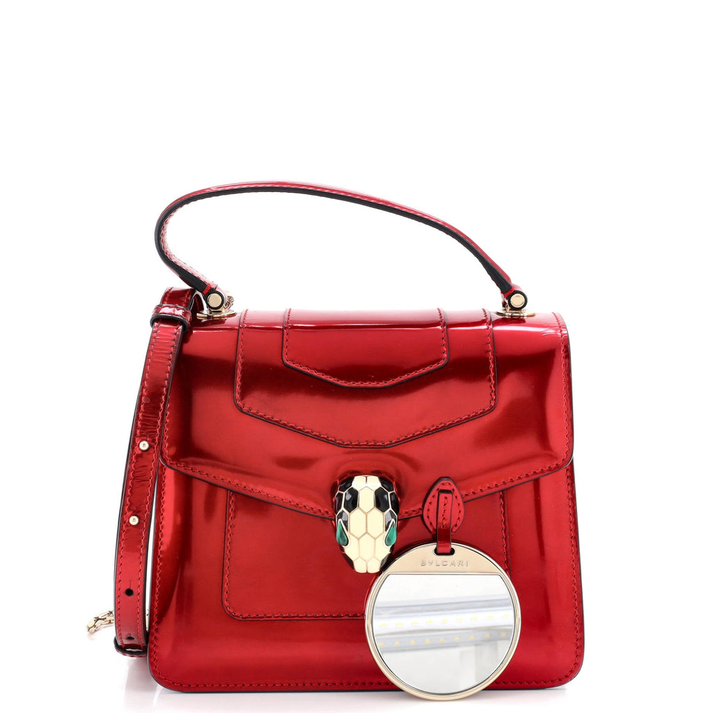 Serpenti Top Handle Bag Patent Small