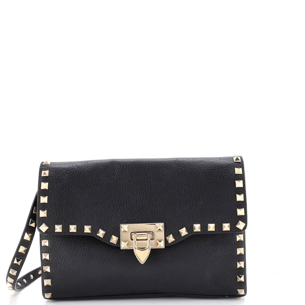 Rockstud Flip Lock Flap Bag Leather Medium