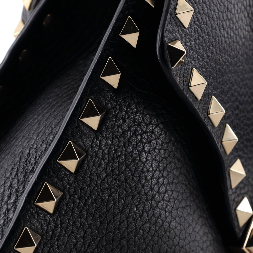 Rockstud Flip Lock Flap Bag Leather Medium