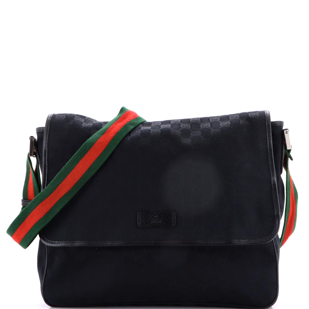 Web Strap Flap Messenger GG Canvas Medium