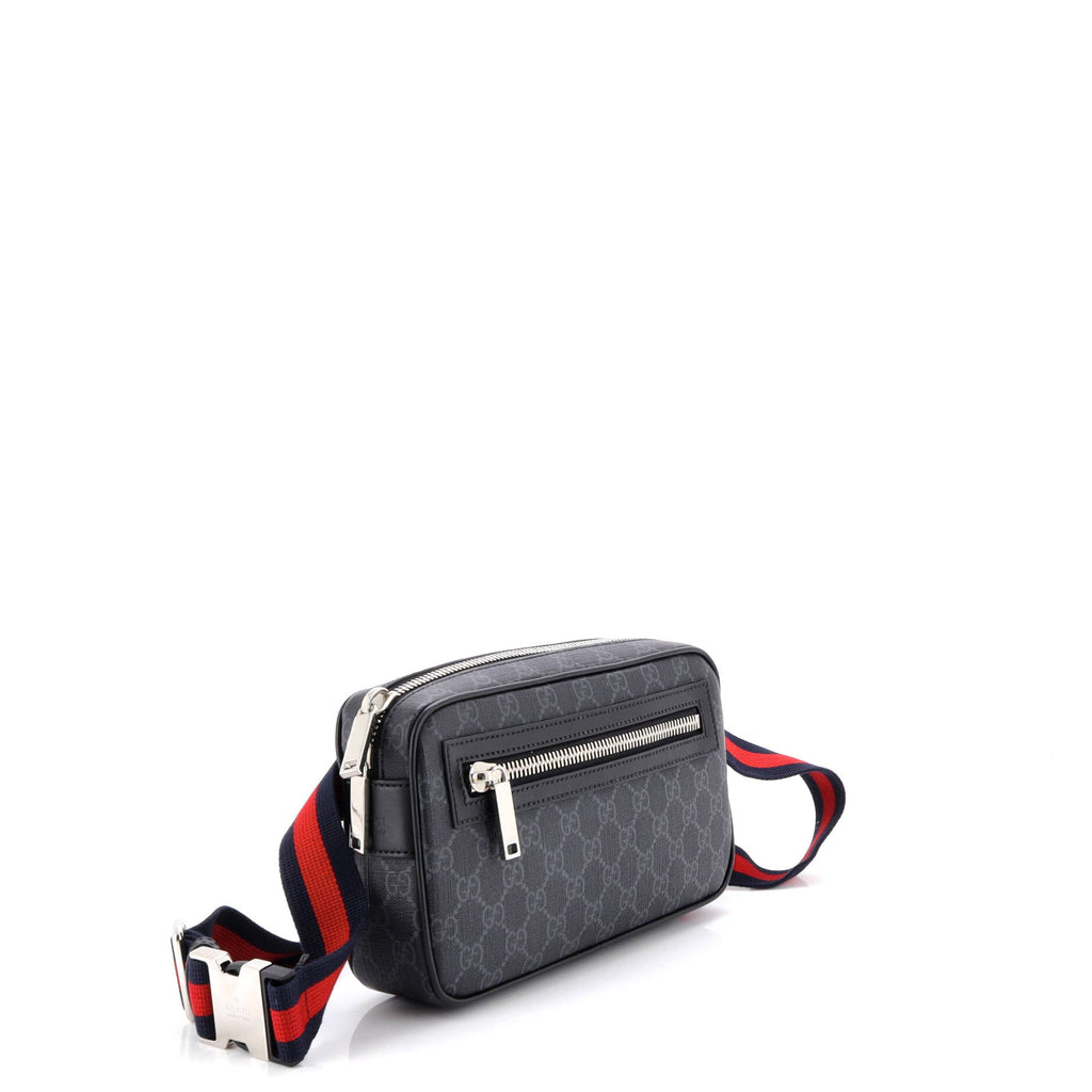 Web Zip Belt Bag GG Coated Canvas Small