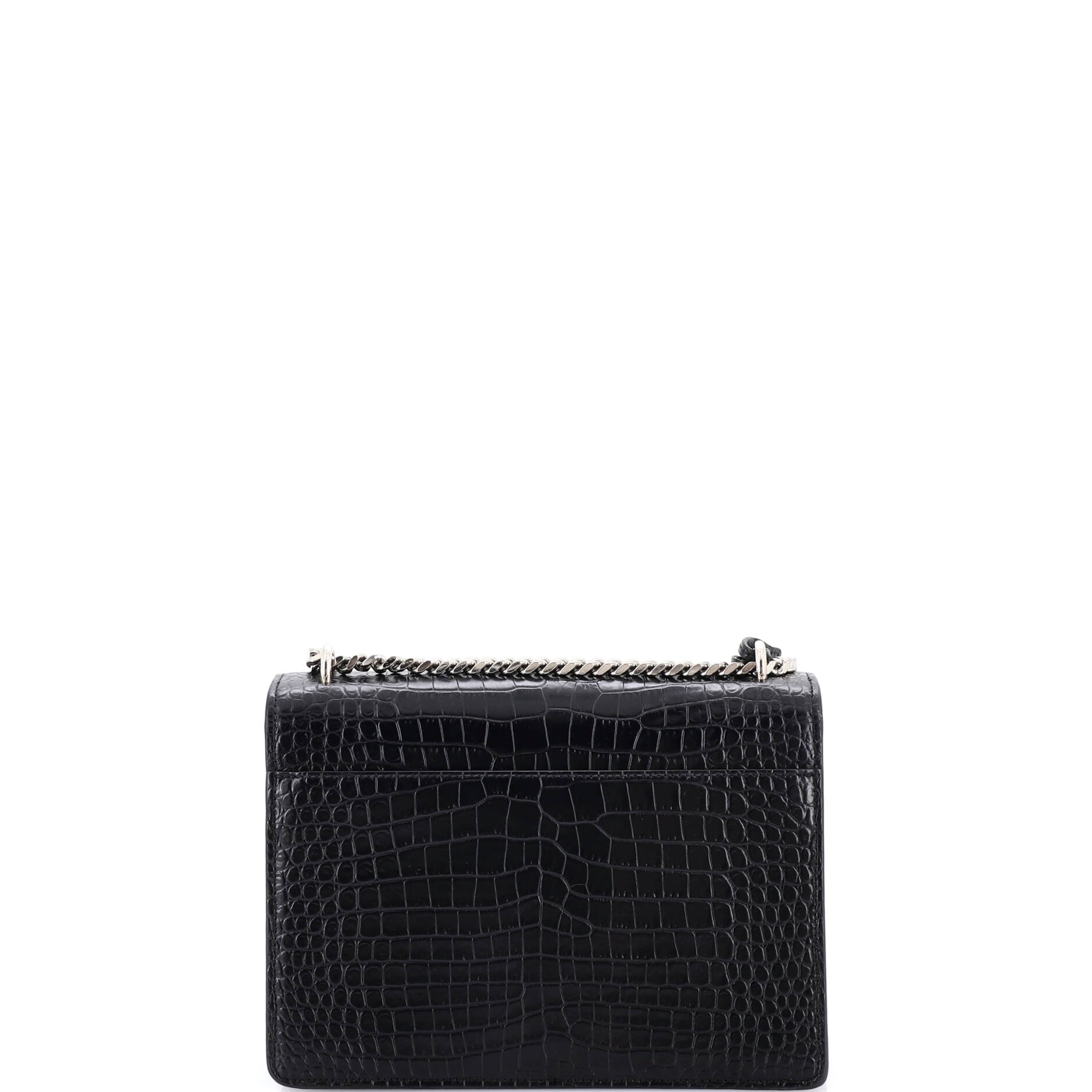 Sunset Crossbody Bag Crocodile Embossed Leather Medium
