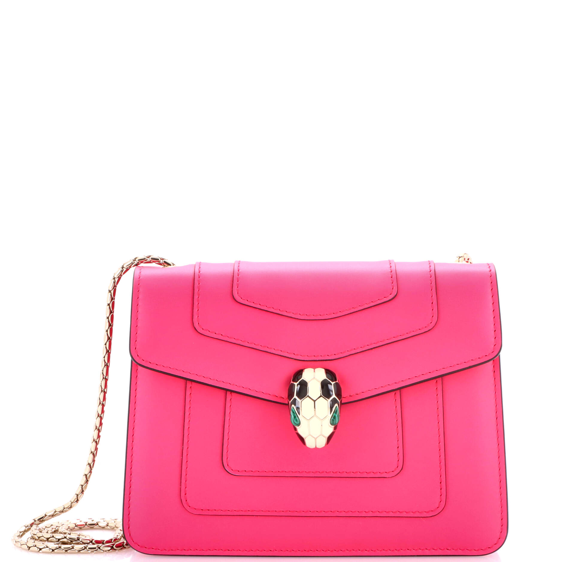 Serpenti Forever Square Shoulder Bag Leather Medium