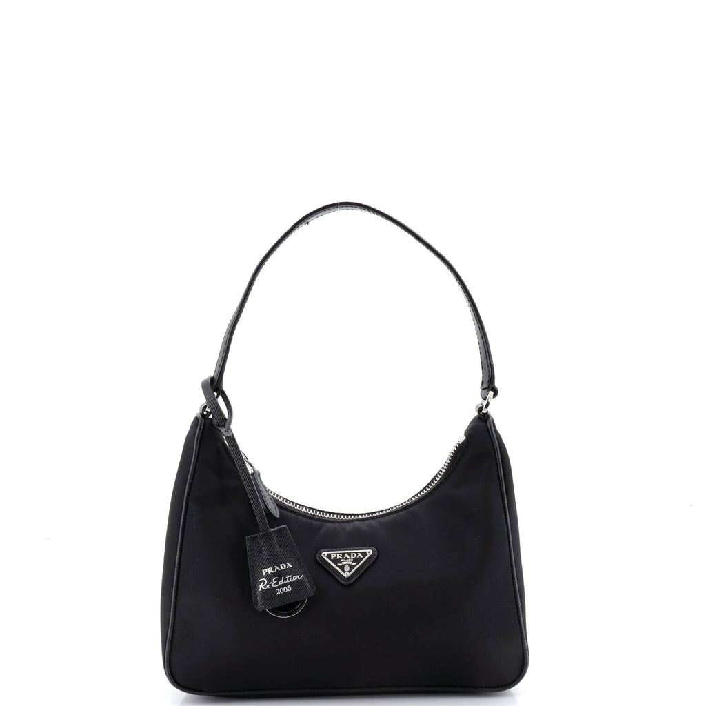 Re-Edition 2005 Hobo Tessuto with Saffiano Leather Mini