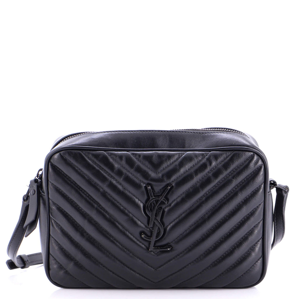 Lou Camera Bag Matelasse Chevron Leather Small