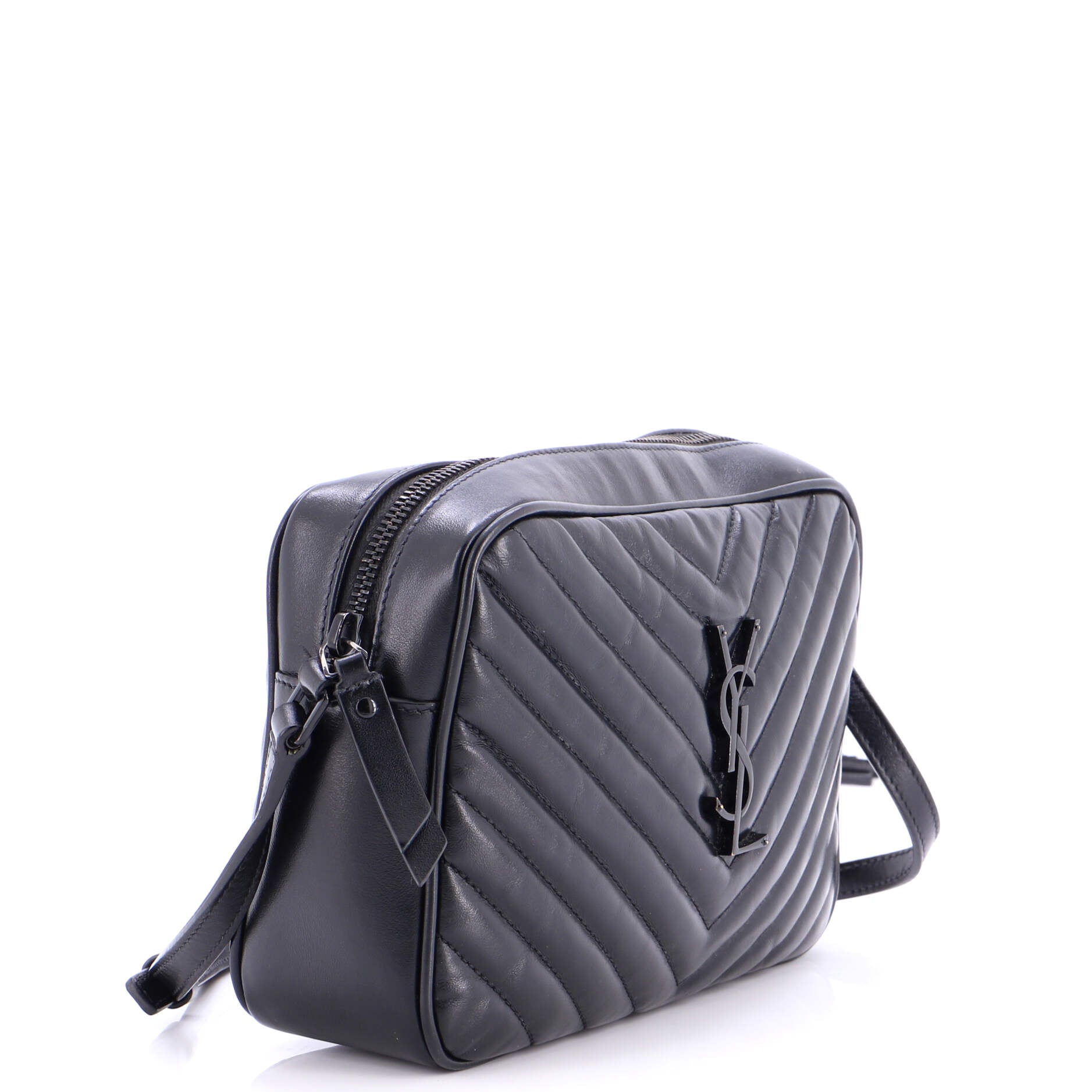 Lou Camera Bag Matelasse Chevron Leather Small