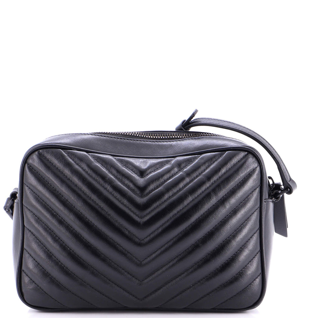 Lou Camera Bag Matelasse Chevron Leather Small