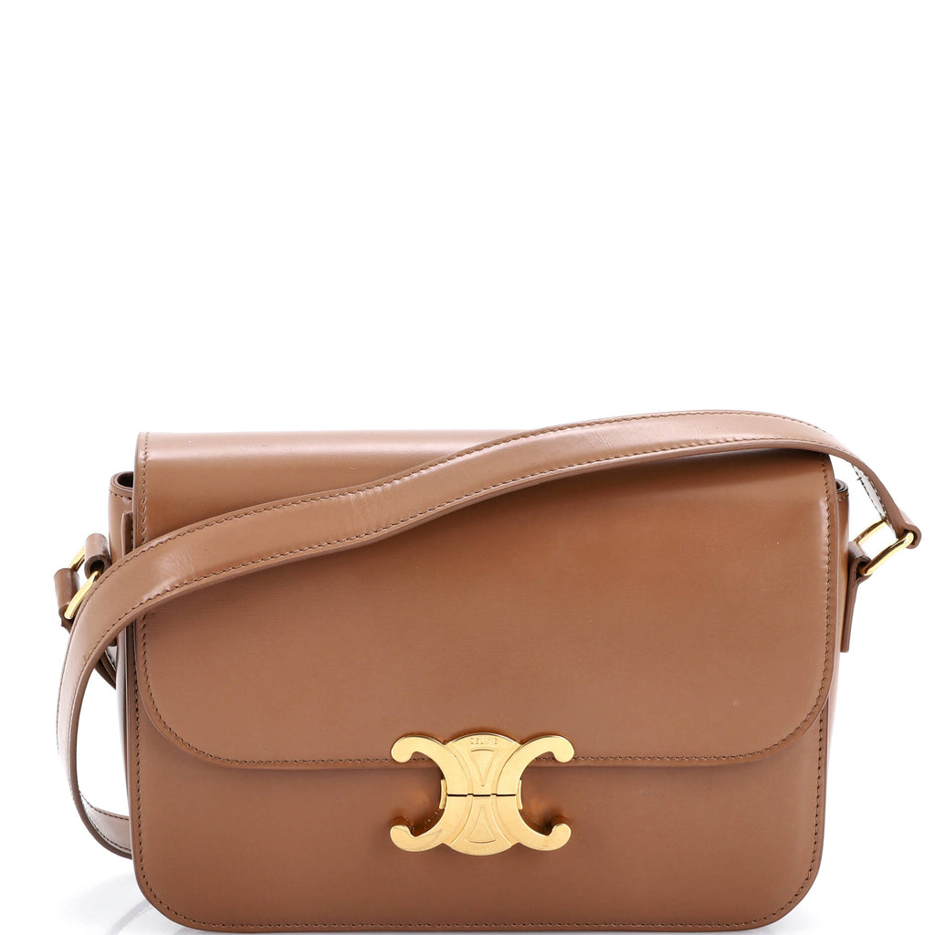 Triomphe Shoulder Bag Smooth Calfskin Large