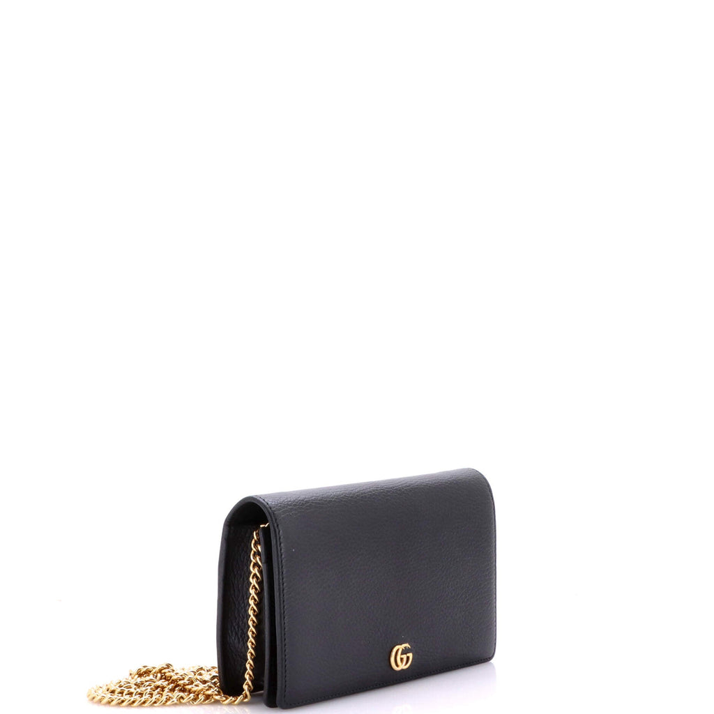 Petite GG Marmont Chain Wallet Leather Mini