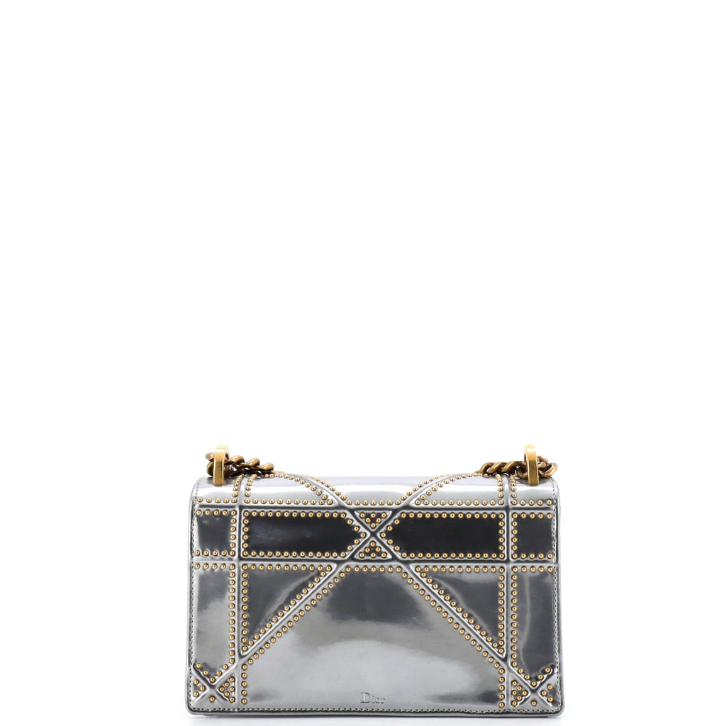 Diorama Flap Bag Studded Patent Small