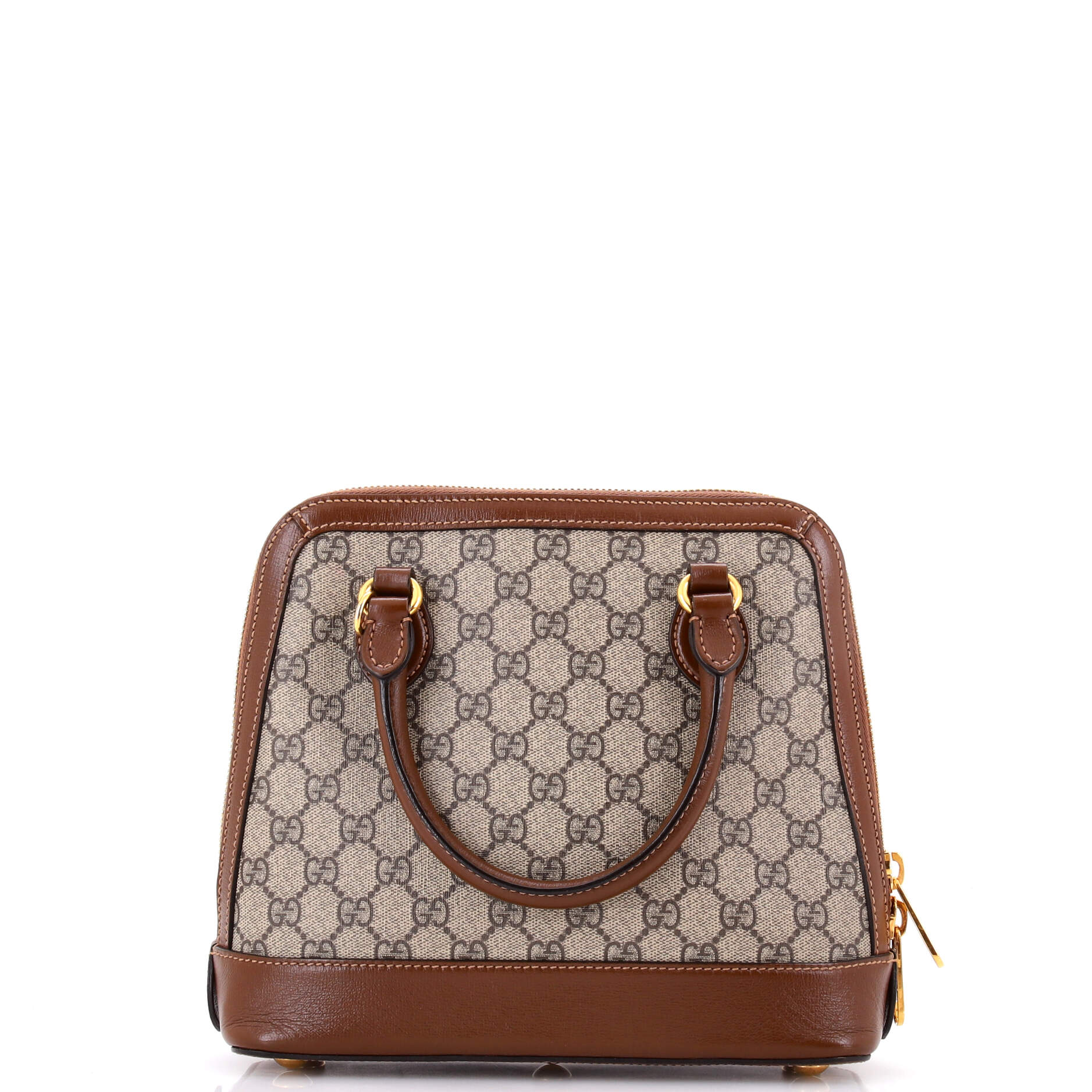 Horsebit 1955 Top Handle Bag GG Coated Canvas with Leather Small