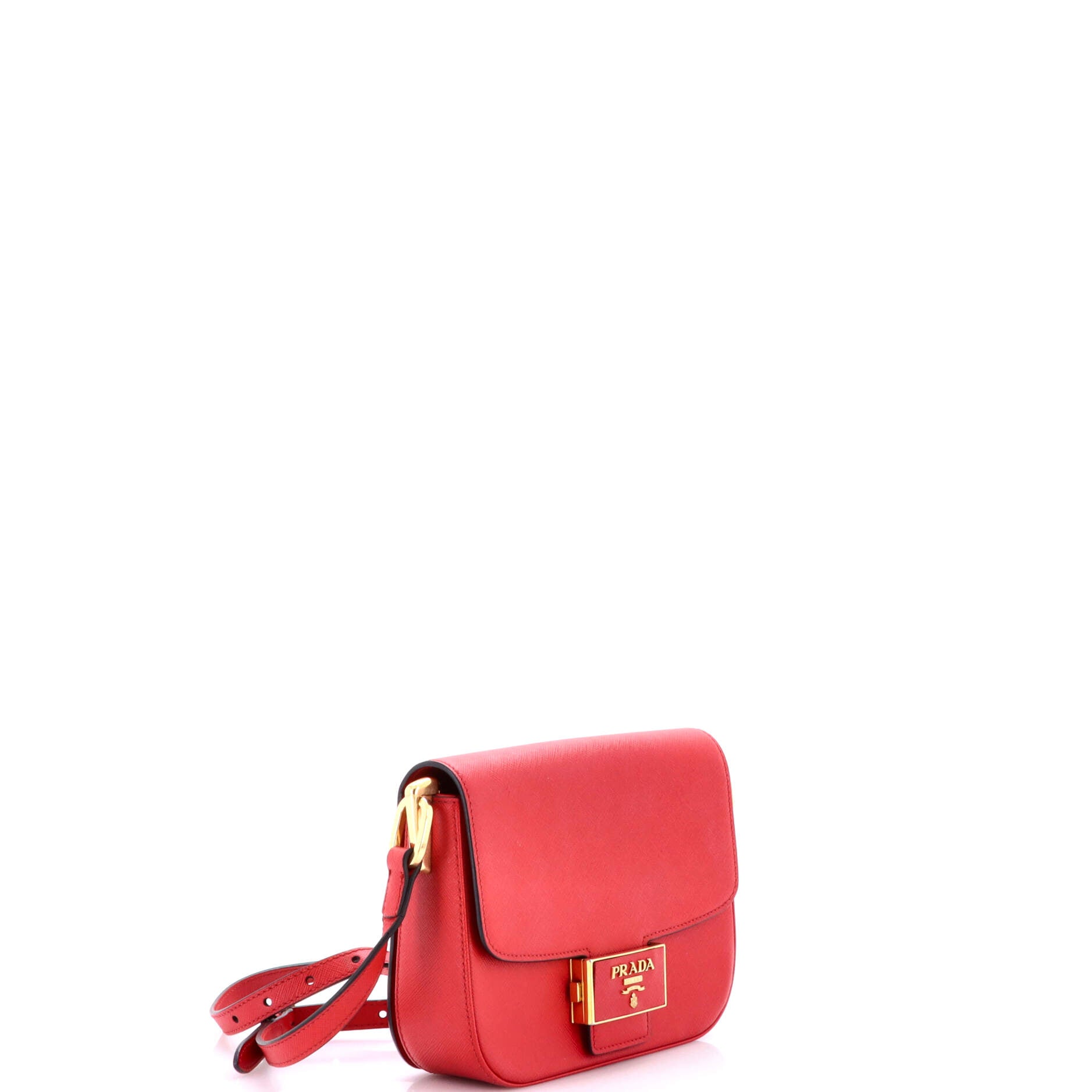 Embleme Flap Bag Saffiano Leather Small