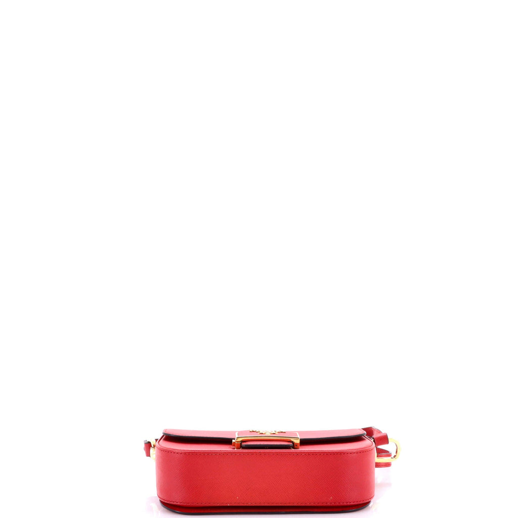 Embleme Flap Bag Saffiano Leather Small
