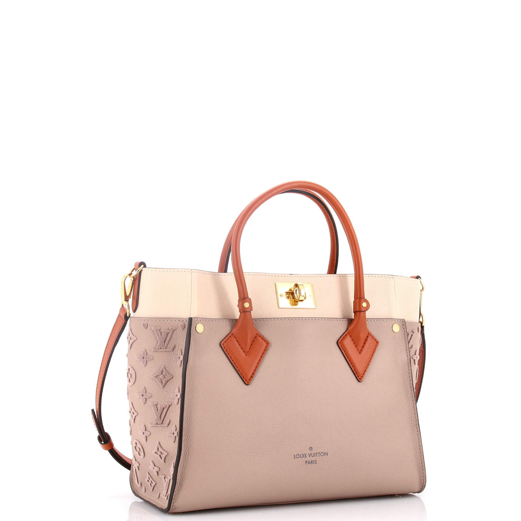 On My Side Tote Monogram Tuffetage Leather MM