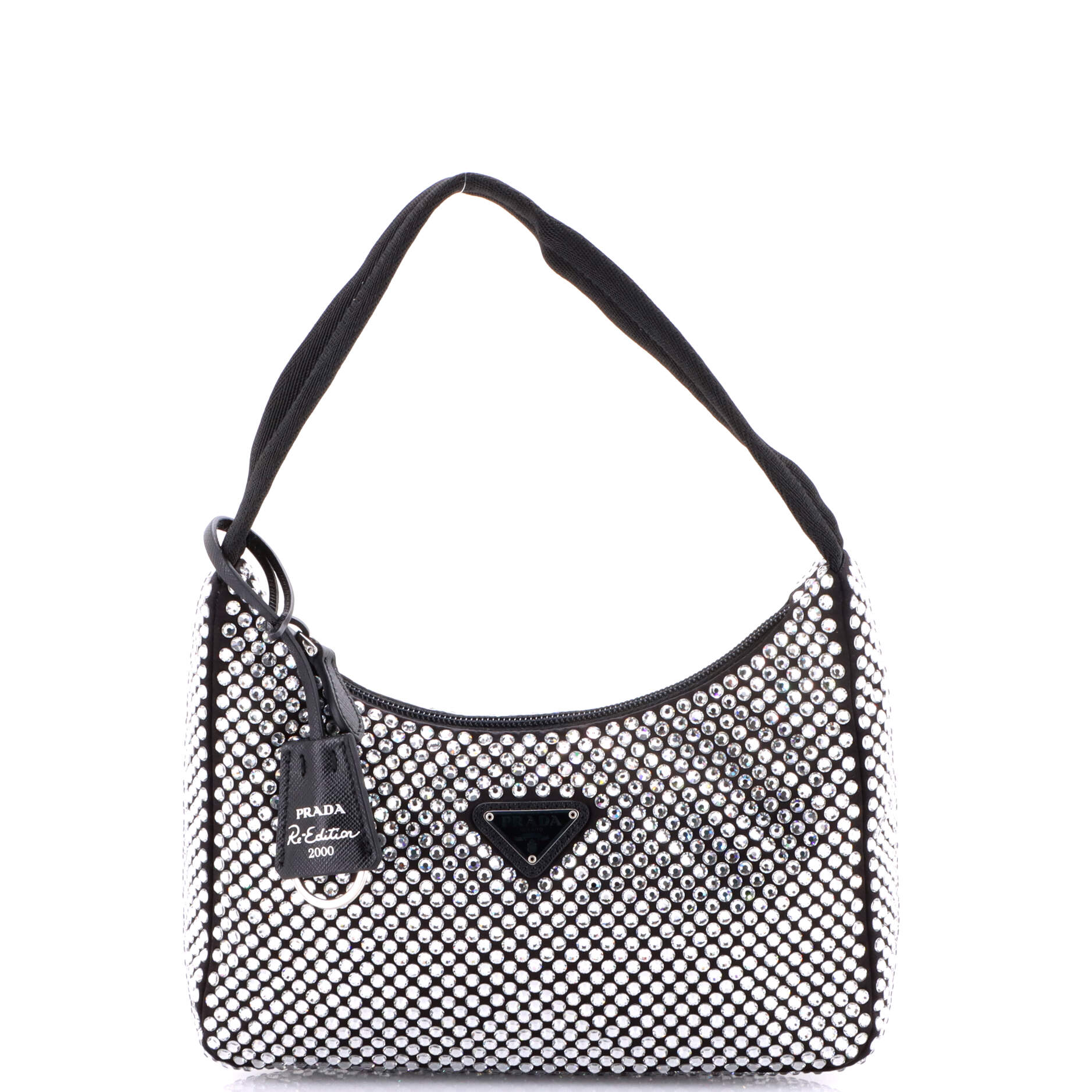 Re-Edition 2000 Hobo Crystal Embellished Satin Mini
