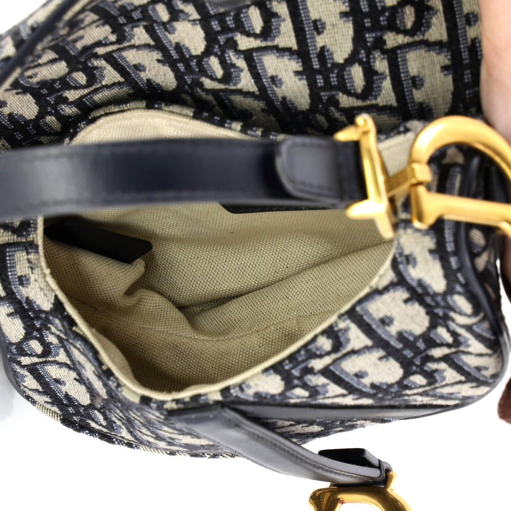 Saddle Handbag Oblique Canvas Mini