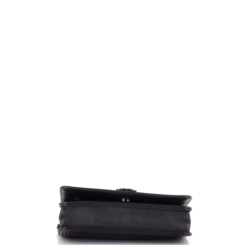 Boy Wallet on Chain Chevron Painted Calfskin
