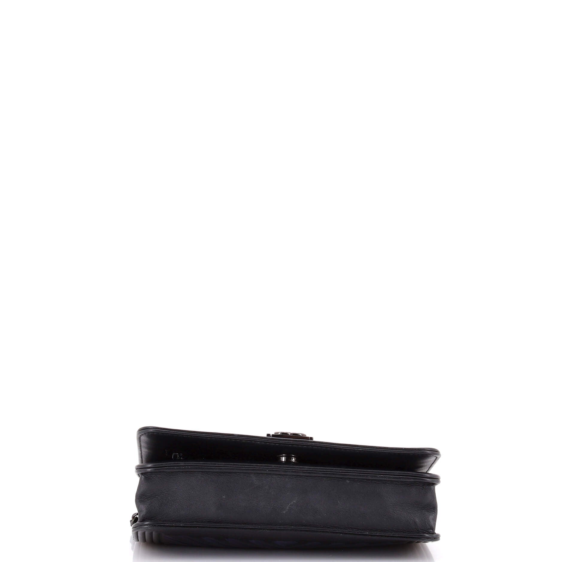 Boy Wallet on Chain Chevron Painted Calfskin