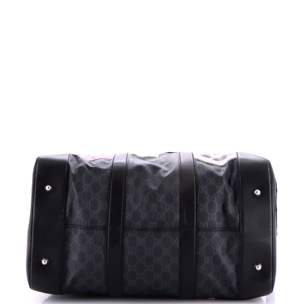 Night Courrier Carry On Convertible Duffle GG Coated Canvas with Applique Small