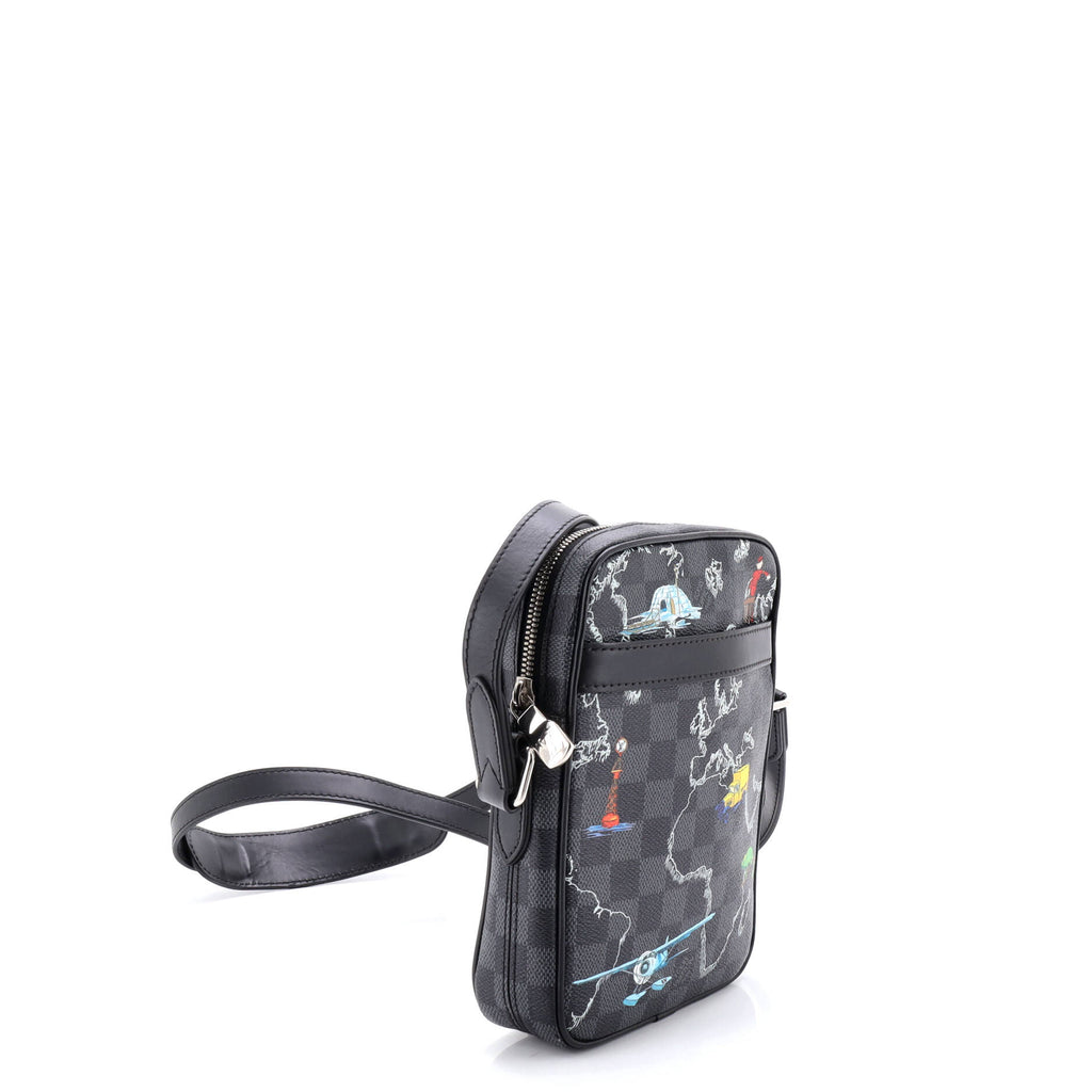 Danube Slim Bag Limited Edition Renaissance Map Damier Graphite PM