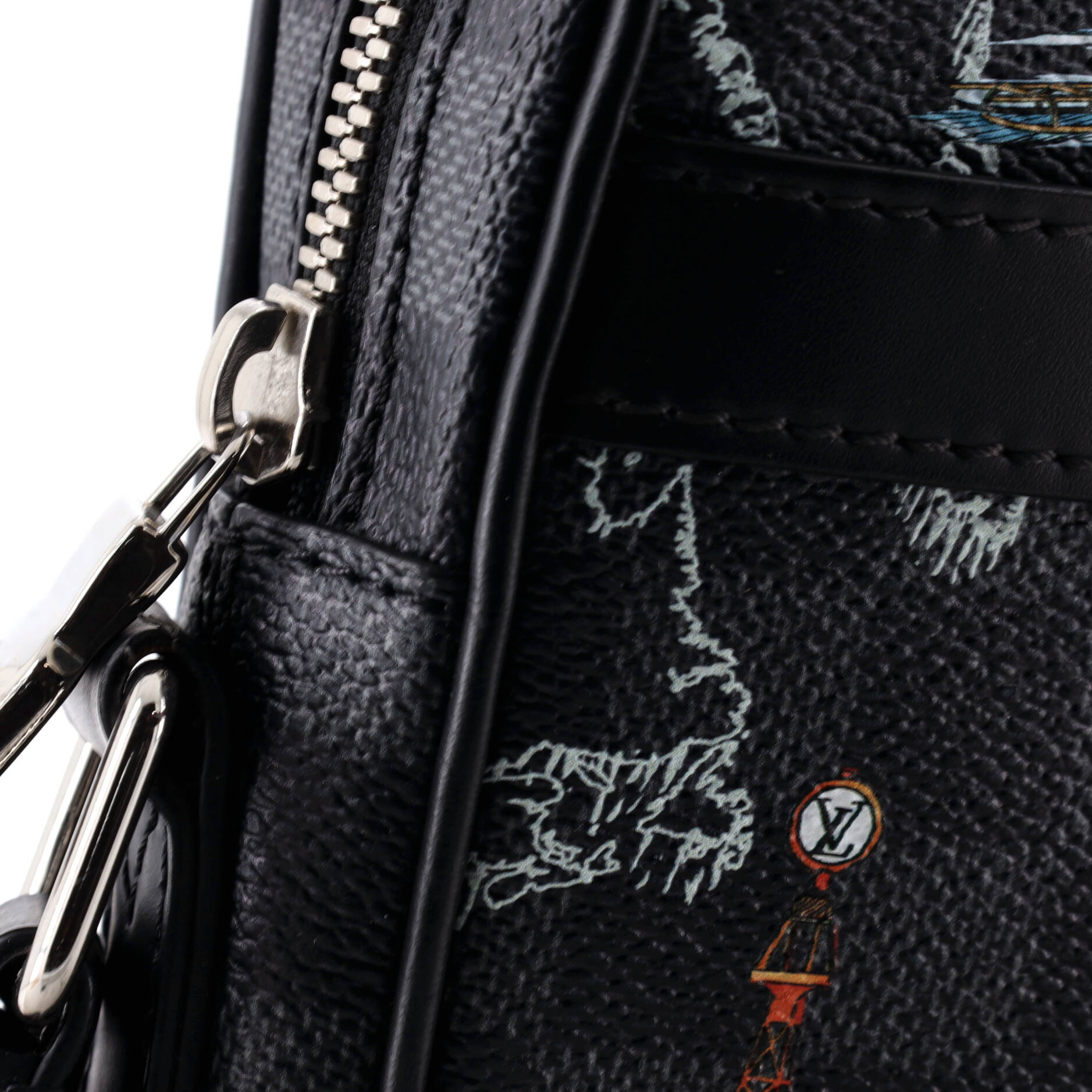 Danube Slim Bag Limited Edition Renaissance Map Damier Graphite PM