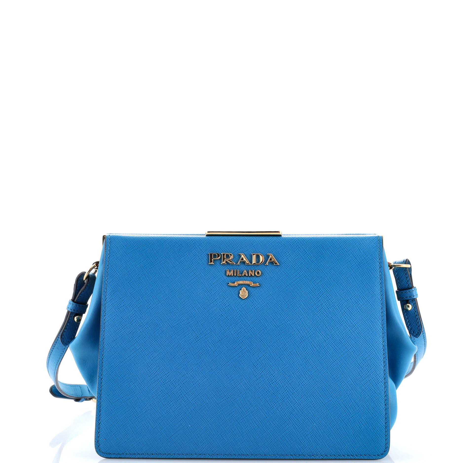 Light Frame Shoulder Bag Saffiano Leather Small