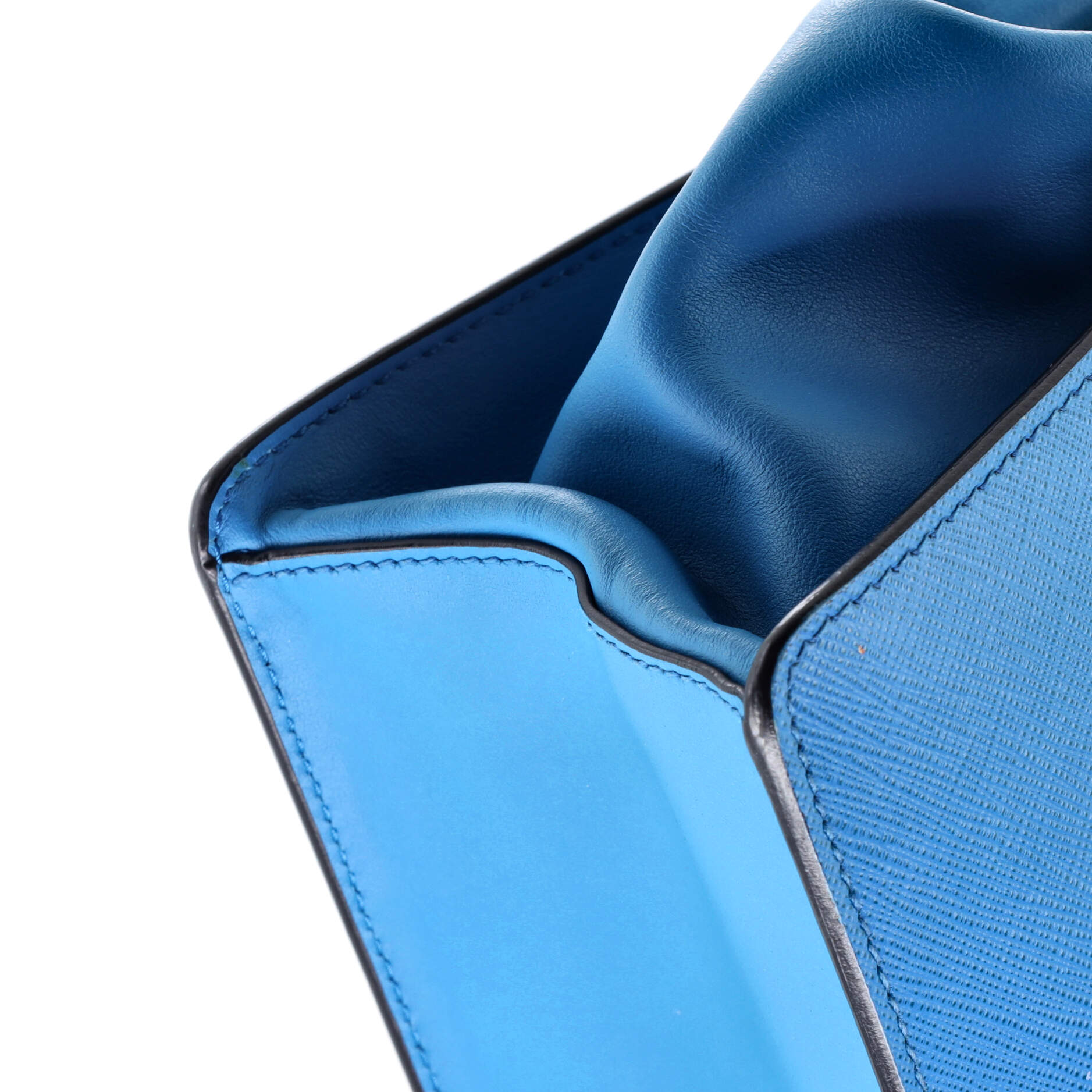Light Frame Shoulder Bag Saffiano Leather Small
