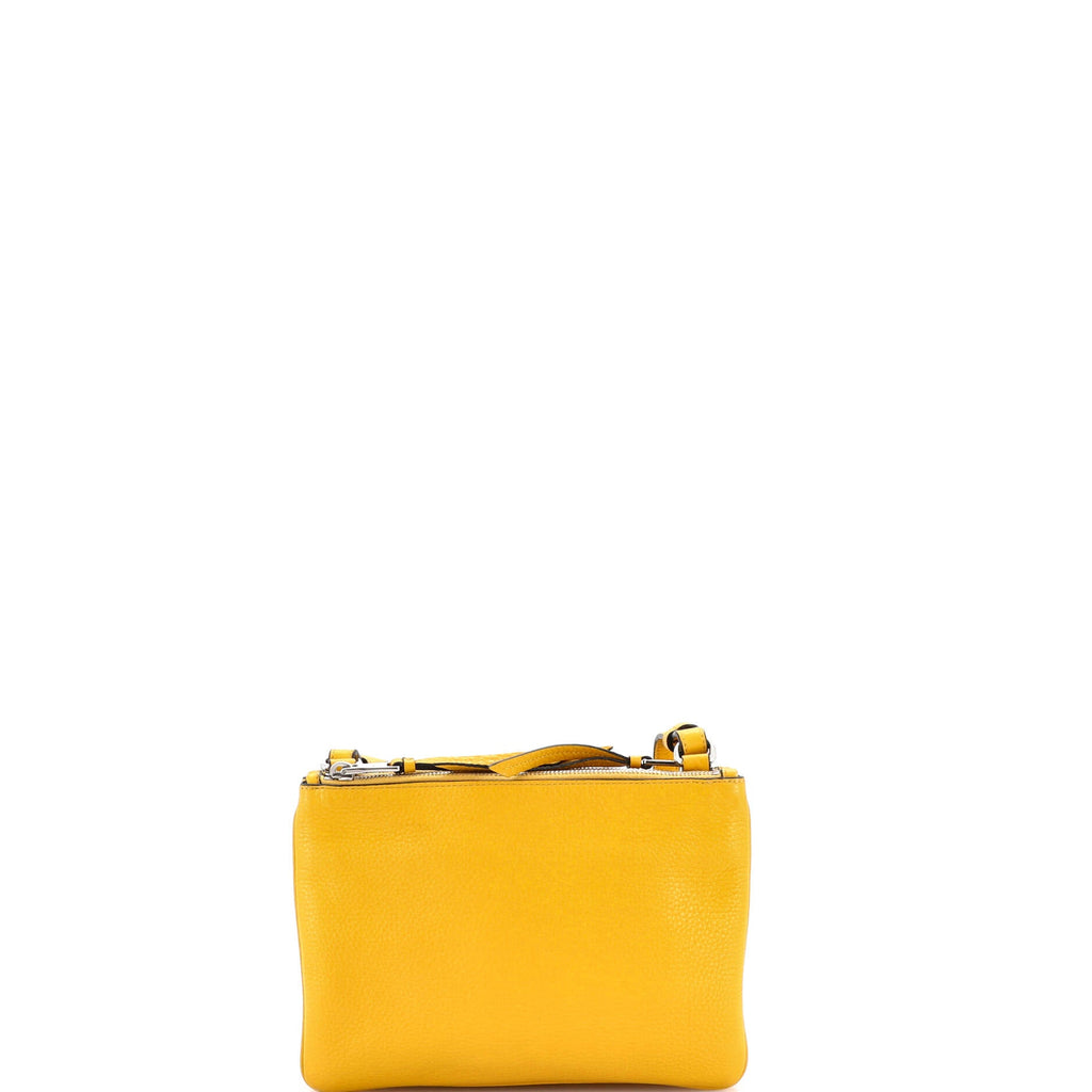 Double Zip Crossbody Bag Vitello Daino Small
