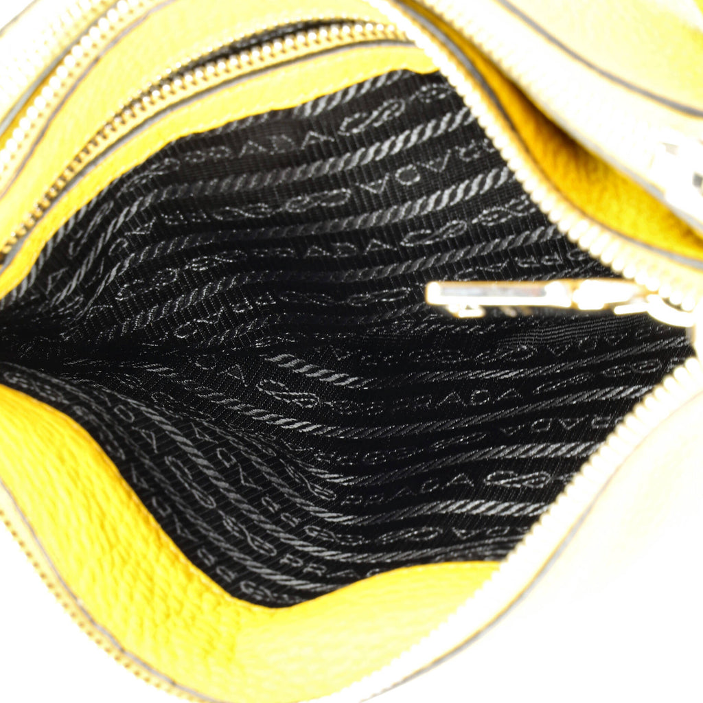 Double Zip Crossbody Bag Vitello Daino Small
