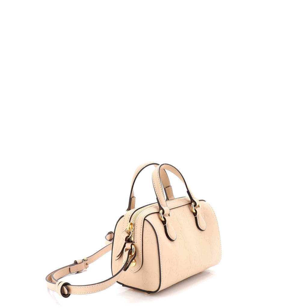 Convertible Top Handle Bag Jumbo GG Embossed Leather Mini