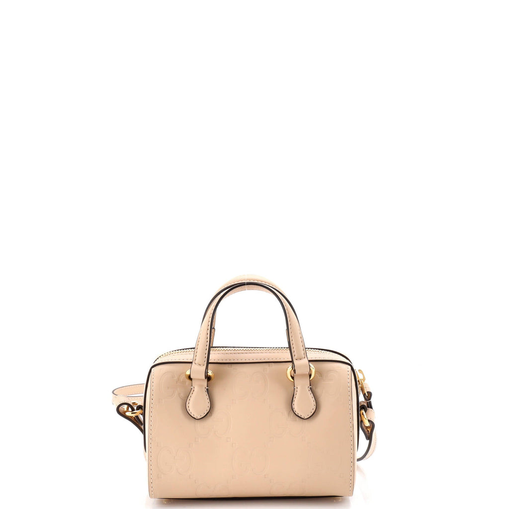 Convertible Top Handle Bag Jumbo GG Embossed Leather Mini