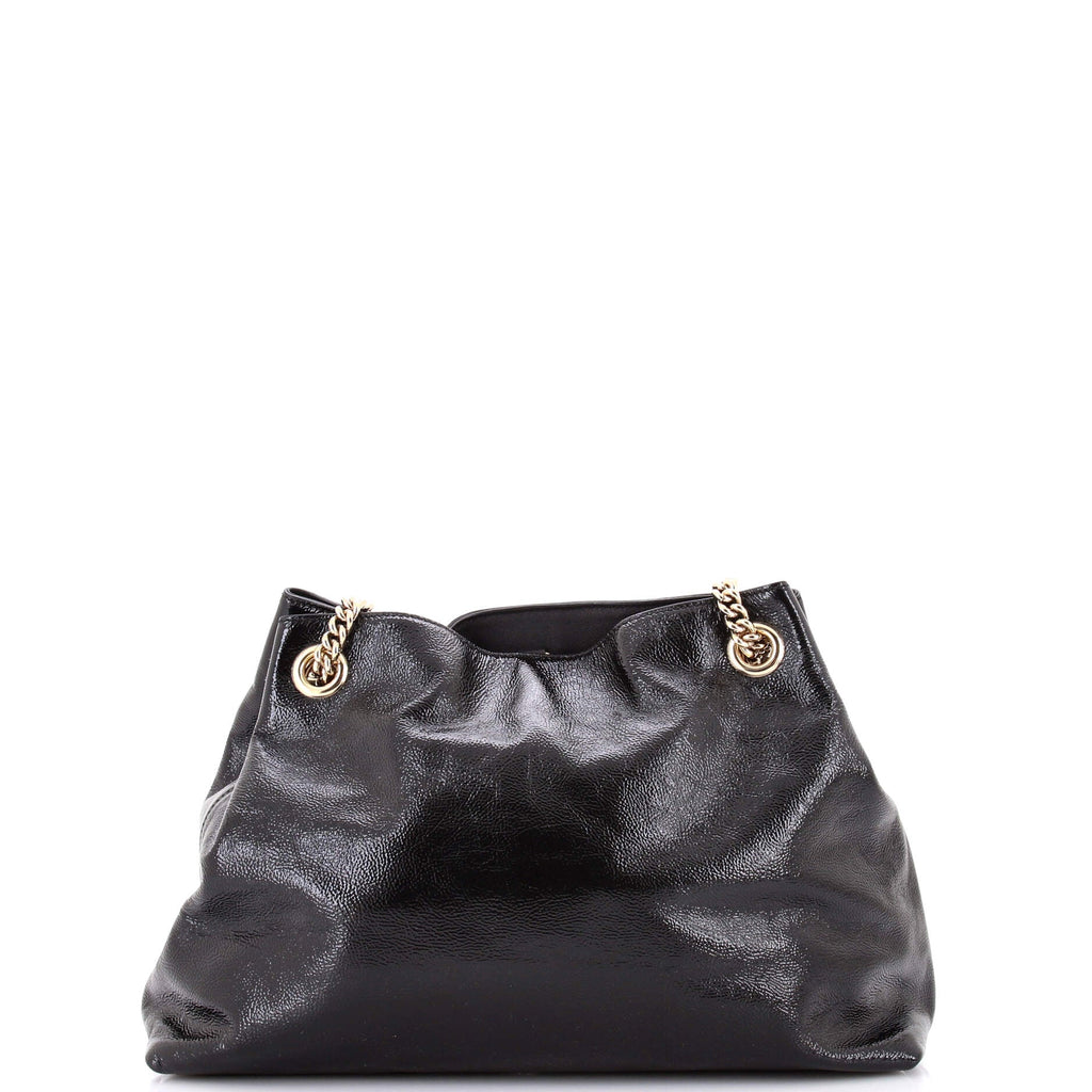 Soho Chain Strap Shoulder Bag Patent Medium