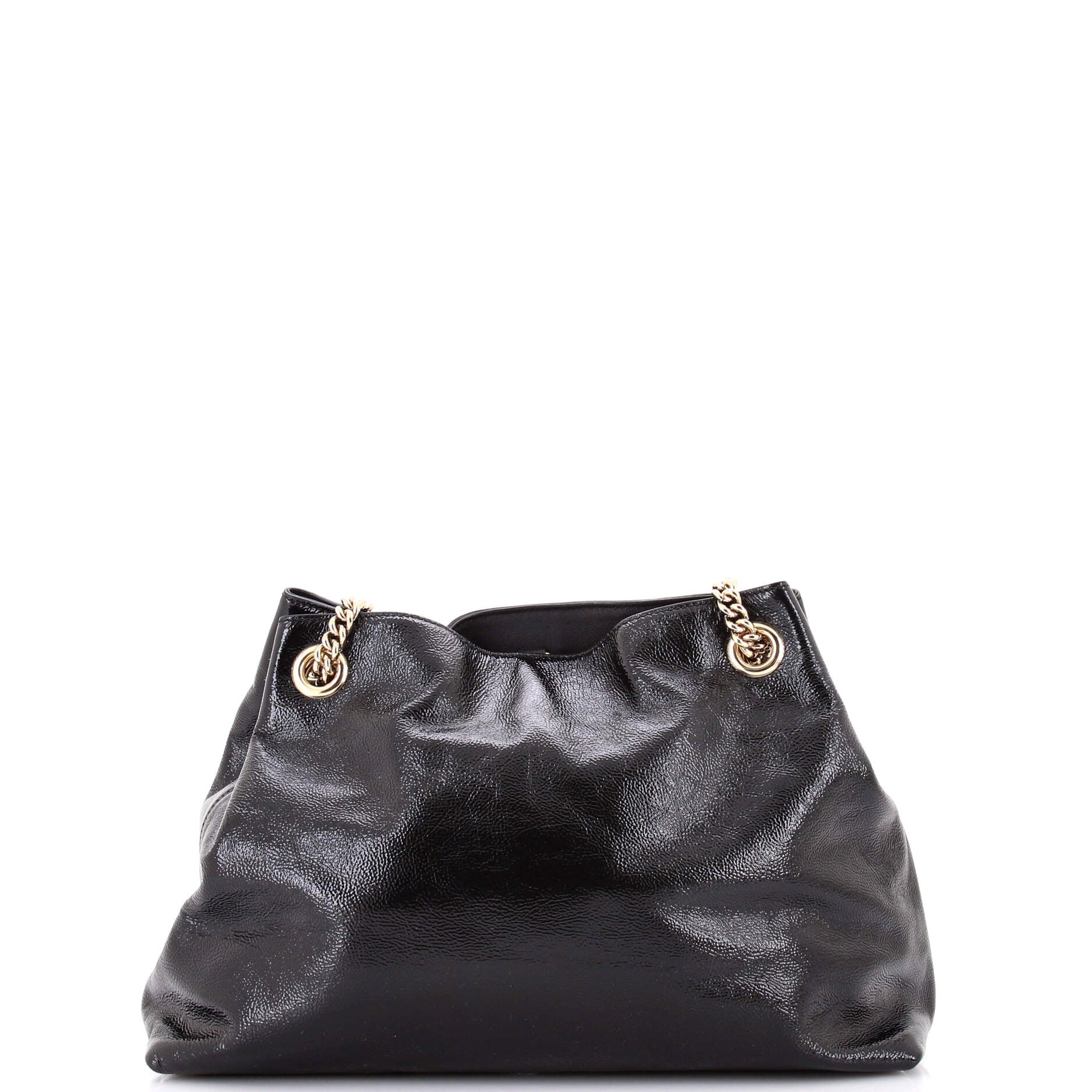 Soho Chain Strap Shoulder Bag Patent Medium
