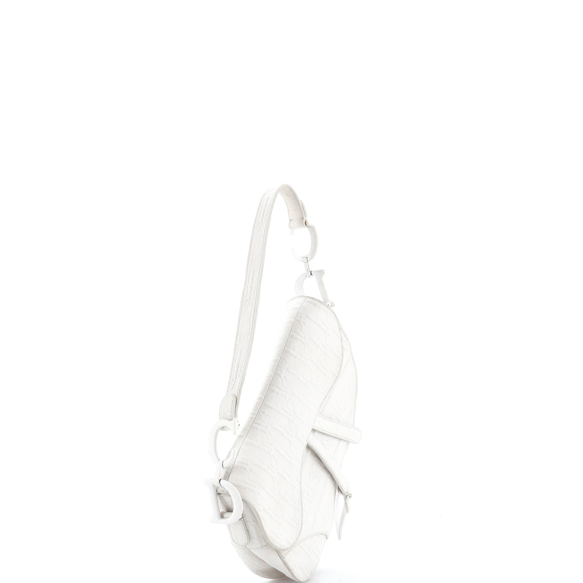 Saddle Handbag Oblique Embossed Calfskin Medium