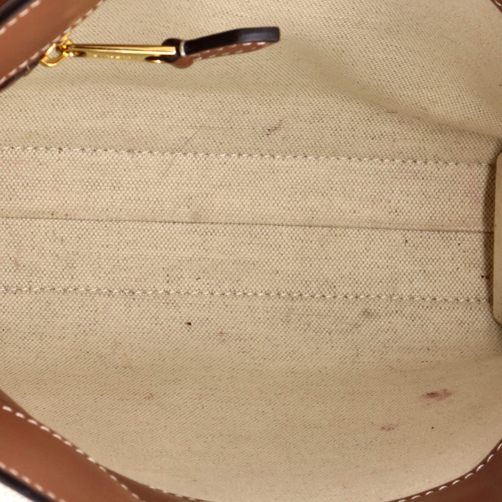 Logo Pocket Tote Canvas with Leather Mini