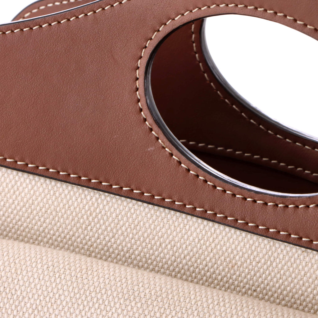 Logo Pocket Tote Canvas with Leather Mini