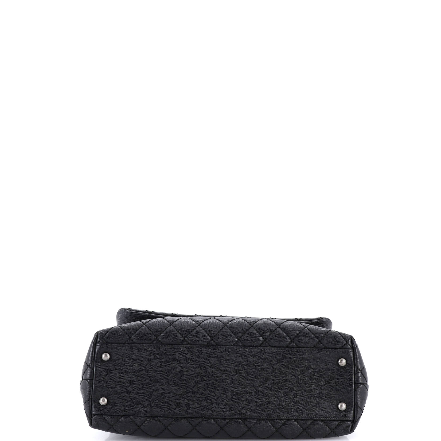 Coco Top Handle Bag Quilted Caviar Medium