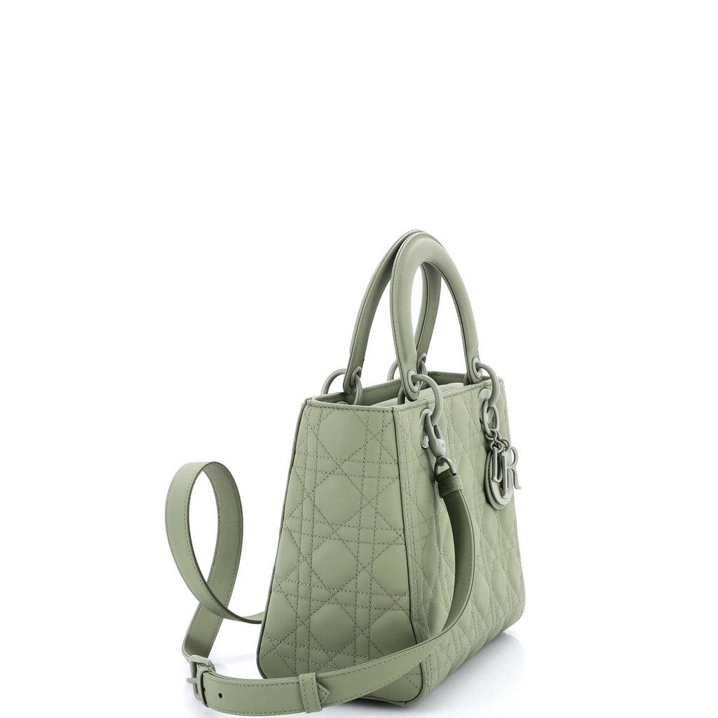 Ultra Matte Lady Dior Bag Cannage Quilt Calfskin Medium