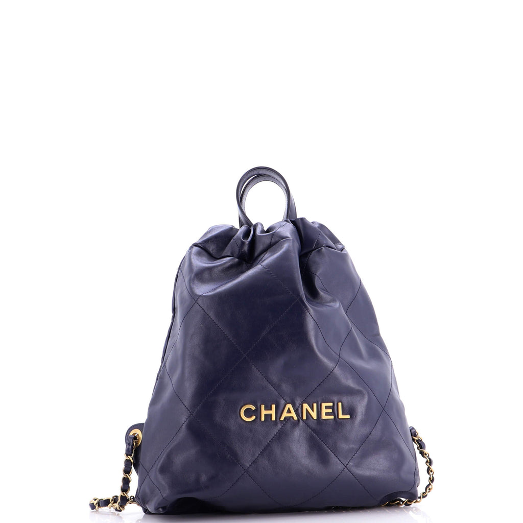 22 Chain Backpack Quilted Calfskin Medium